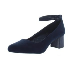 Bandolino ankle strap heels blue NIB Size 7.5
